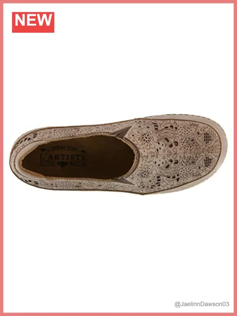 Hand Painted Leather Loafer Slip On Flats Whip Stitch